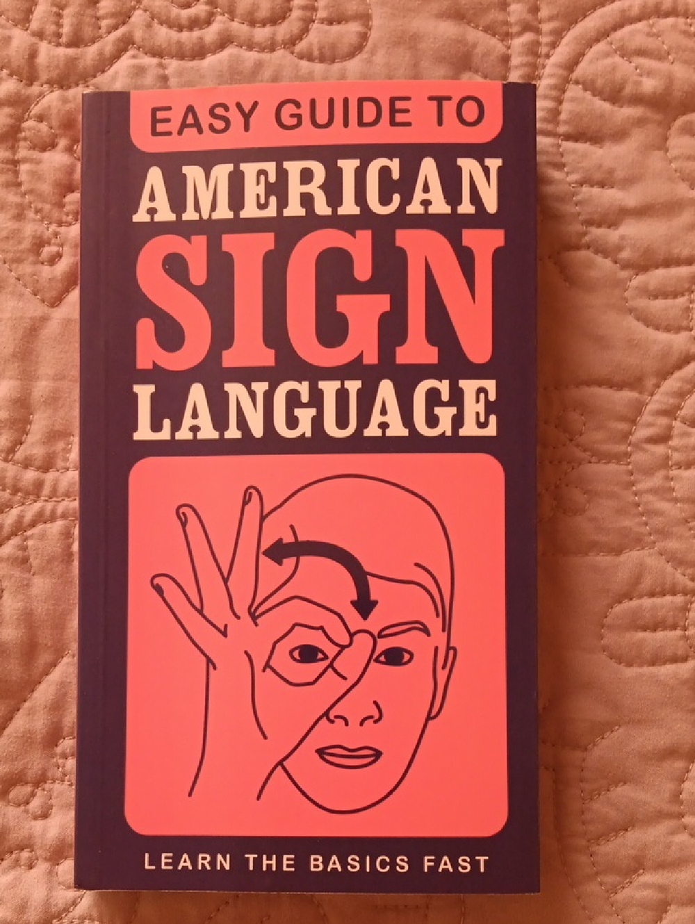 Easy Guide to American Sign Language - Coral & Navy Book